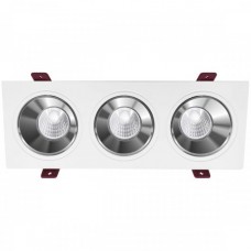 Σποτ Τριπλό Χωνευτό Κινητό με ντουί GU10 Πλαστικό Λευκό 6536